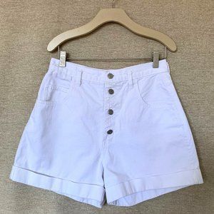 Sostanza white denim shorts